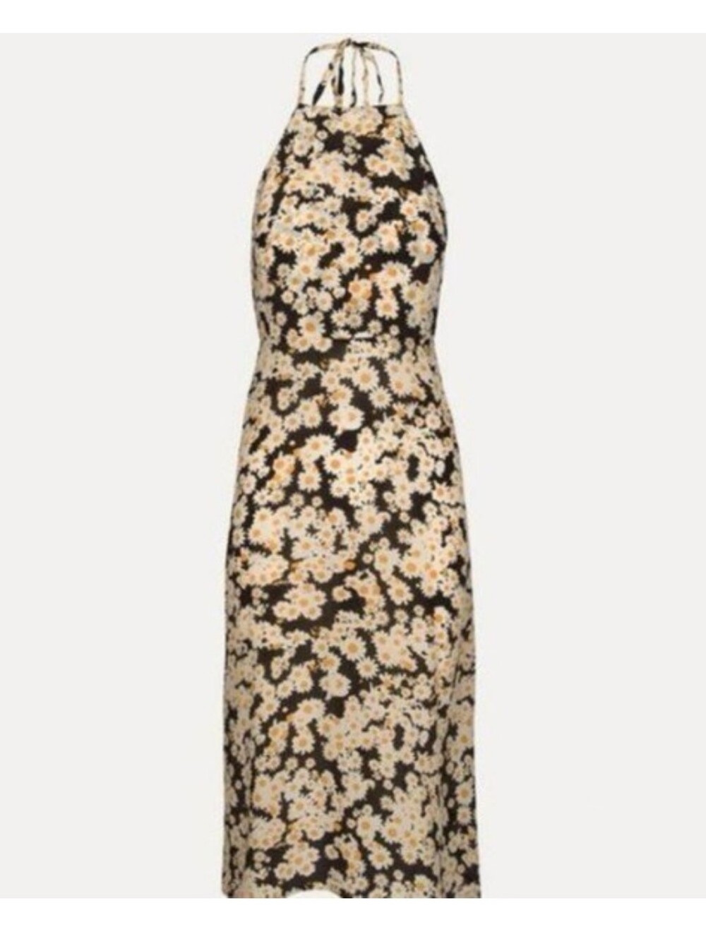 Realisation Par Black Dress with Cream and Tan Daisy Print